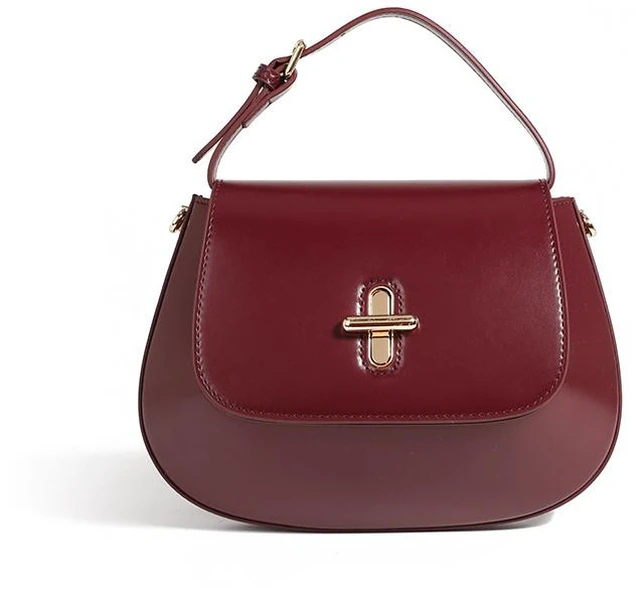 Main image of Genuine Leather Women Shoulder Bag Vintage Crossbody Purse Handbag Red