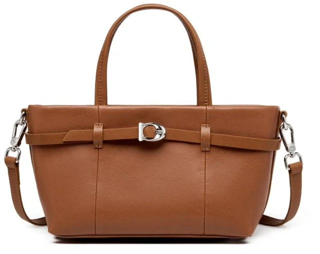 Main image of Genuine Leather Shoulder Bags Hobo Handbags Brown