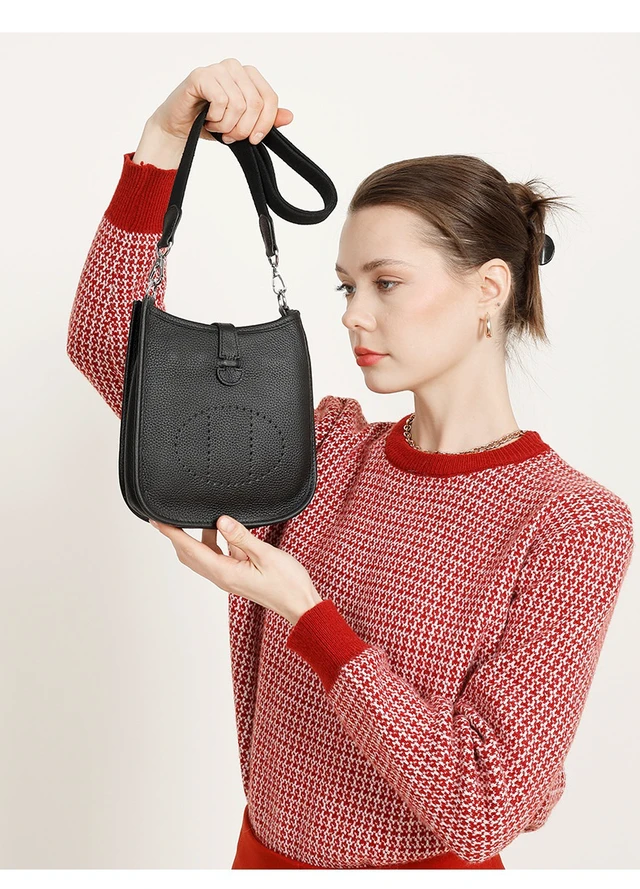Alt view image 2 of 3 - Women Genuine Leather Purses and Handbags Black