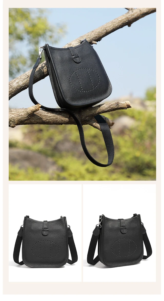 Alt view image 3 of 3 - Women Genuine Leather Purses and Handbags Black