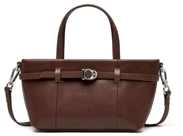 Main image of Genuine Leather Shoulder Bags Hobo Handbags Brown