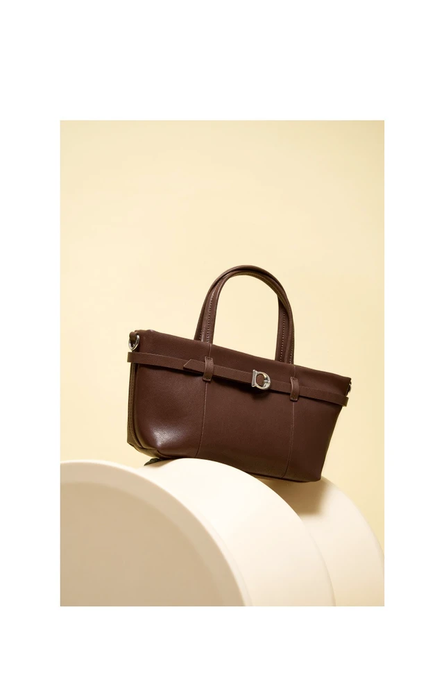 Alt view image 4 of 4 - Genuine Leather Shoulder Bags Hobo Handbags Brown