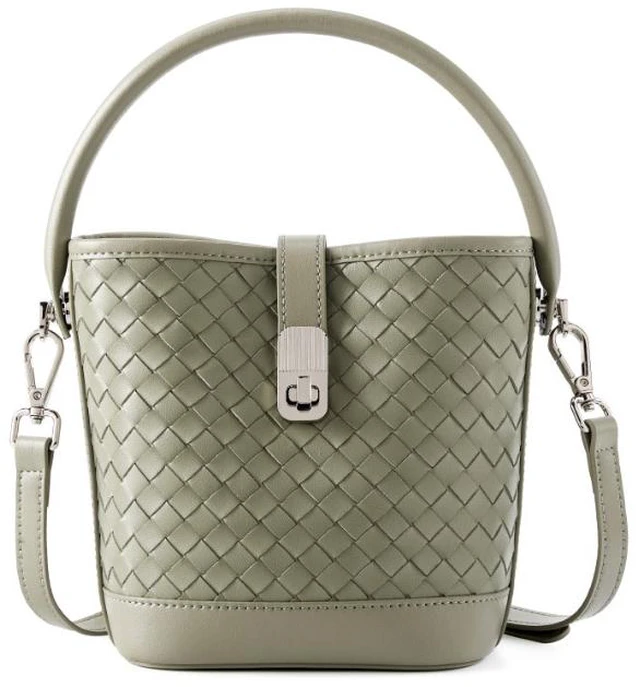 Main image of Women's Genuine Leather Tote Shoulder Handbag Green