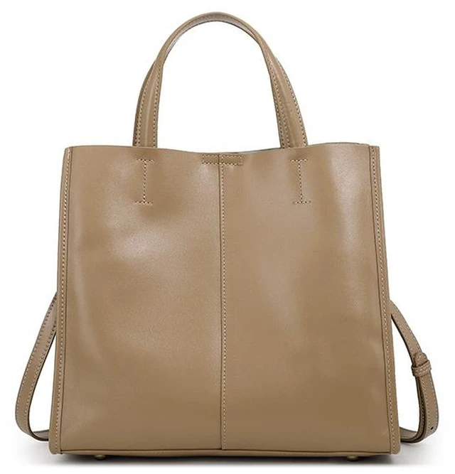 Main image of Women Genuine Leather Handbag Apricot