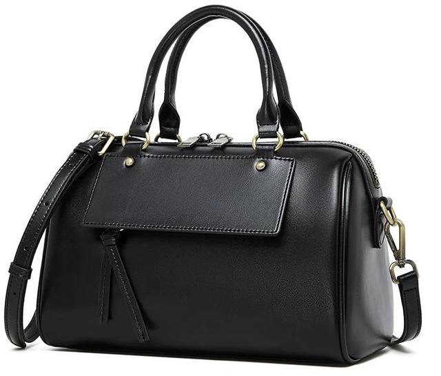 Main image of Genuine Leather Women Crossbody Bag Black