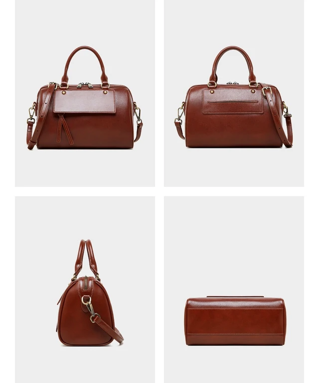 Alt view image 2 of 2 - Genuine Leather Women Crossbody Bag Brown