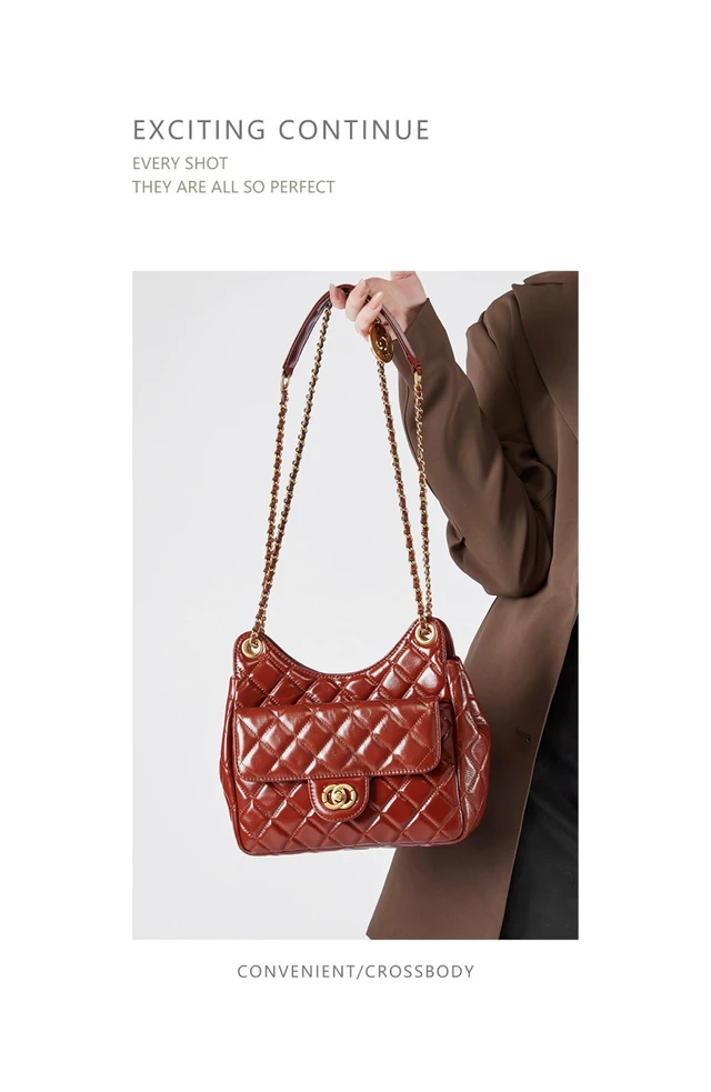 Alt view image 2 of 3 - Genuine Leather Women Handbag and Purse Brown