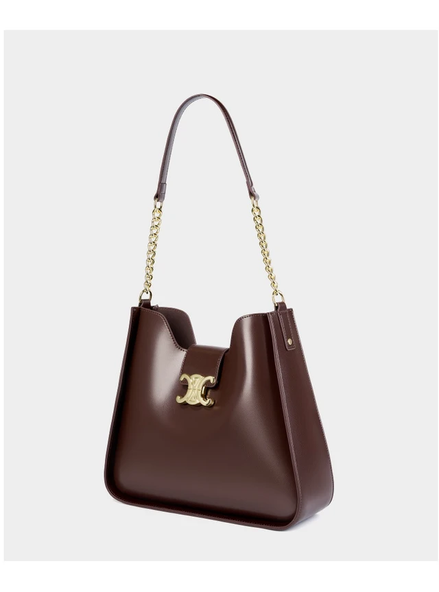 Alt view image 5 of 5 - Genuine Leather Handbag Women Shoulder Tote Bag Brown