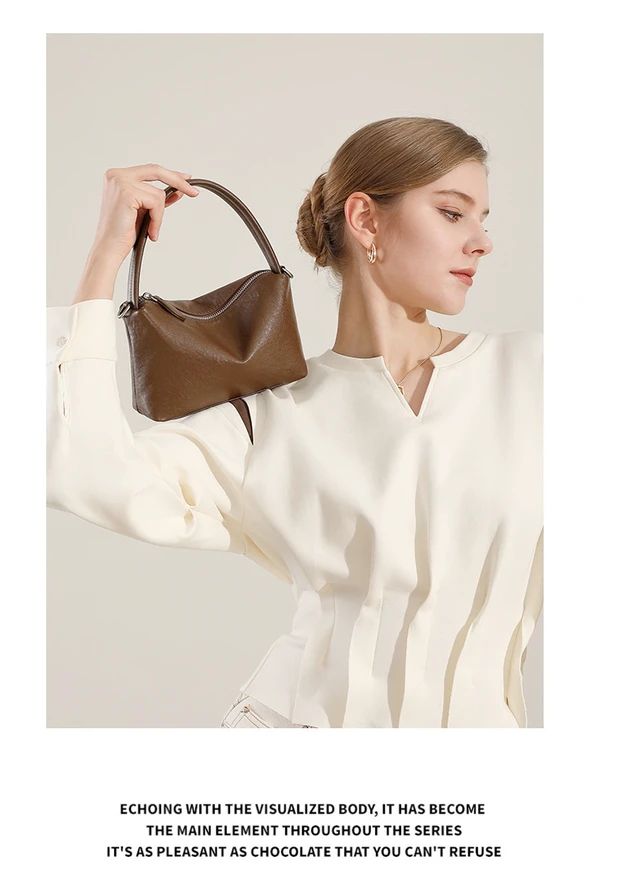 Alt view image 2 of 3 - Women's Genuine Leather Tote Bag Purse Handbags Brown