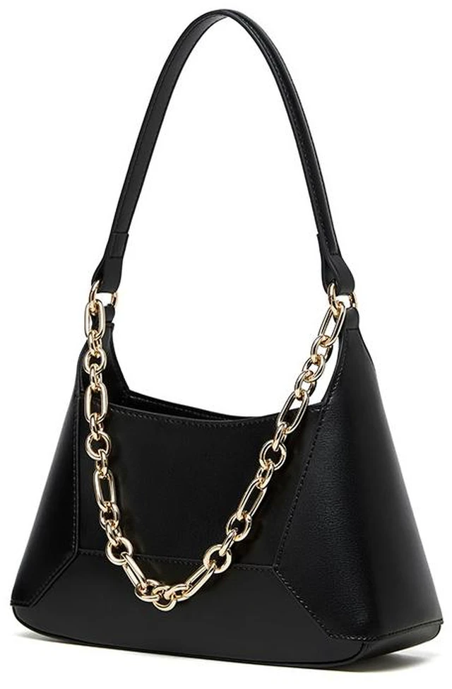 Main image of Genuine Leather Women Crossbody Handbag Black