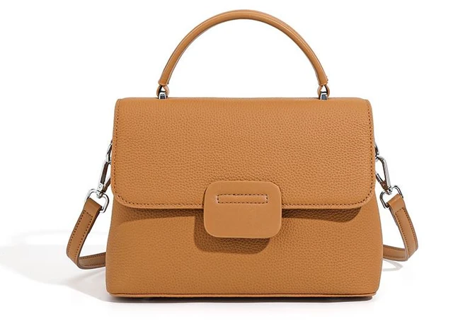 Main image of Genuine Leather Women Shoulder Handbags Beach Bag Brown