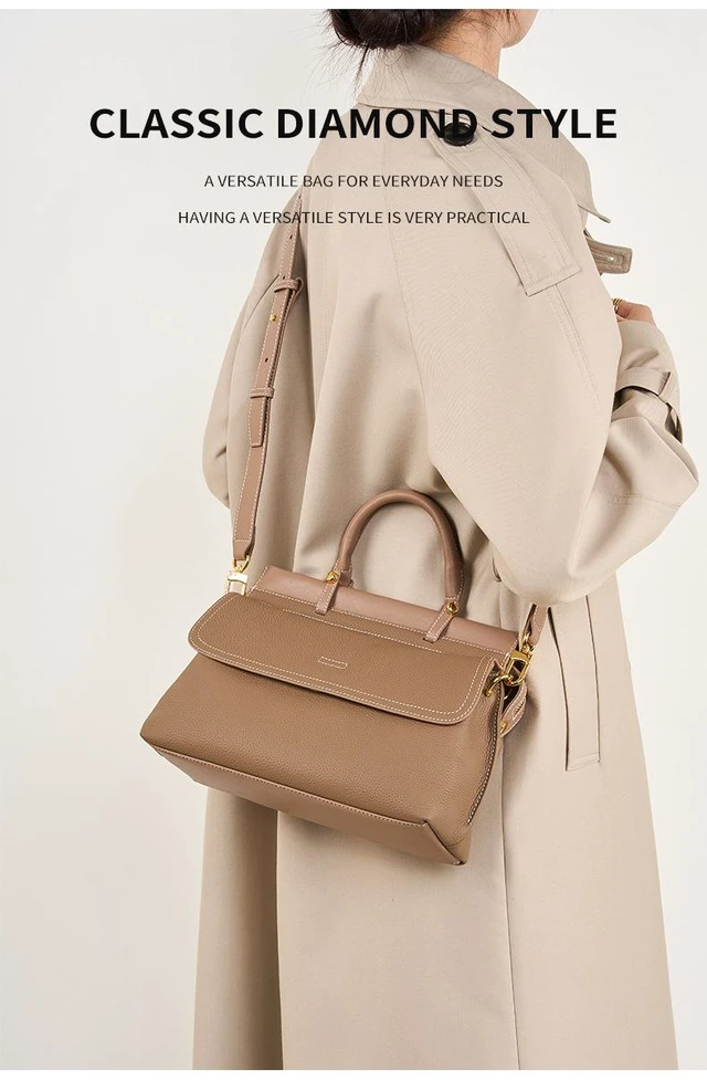Alt view image 3 of 5 - Genuine Leather Women Western Shoulder Handbag Grey
