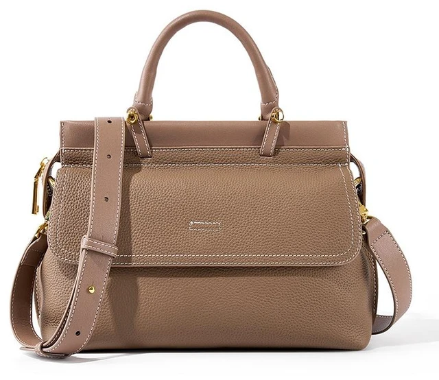 Main image of Genuine Leather Women Western Shoulder Handbag Grey