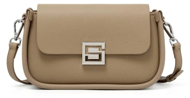 Main image of Genuine Leather Women TOGO Shoulder Cross Bag Grey