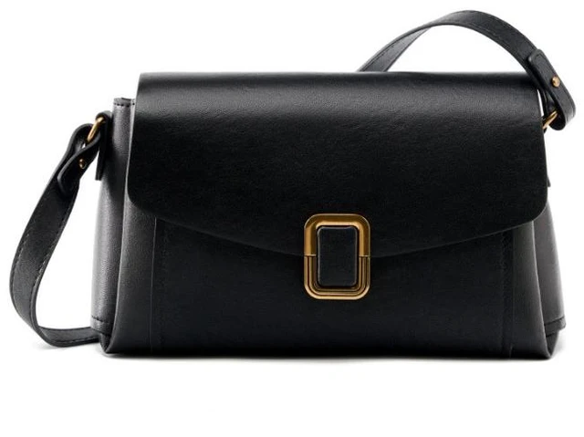 Main image of Genuine Leather Women Tote Bag Black