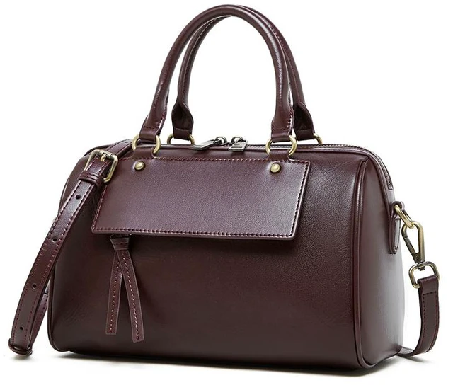 Main image of Genuine Leather Women Crossbody Bag Brown