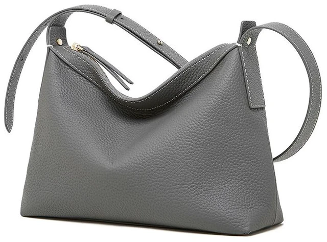Main image of Fashion Genuine Leather Women's Beach Bag Shoulder Bag Grey