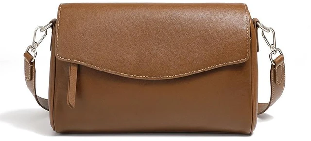 Main image of Genuine Leather Women Shoulder Bag Brown