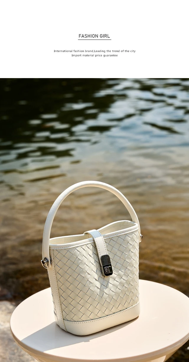 Alt view image 4 of 4 - Women's Genuine Leather Tote Shoulder Handbag White