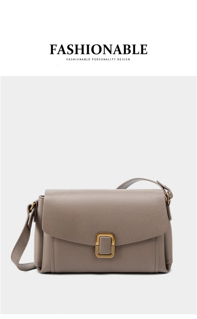 Alt view image 3 of 4 - Genuine Leather Women Tote Bag Grey