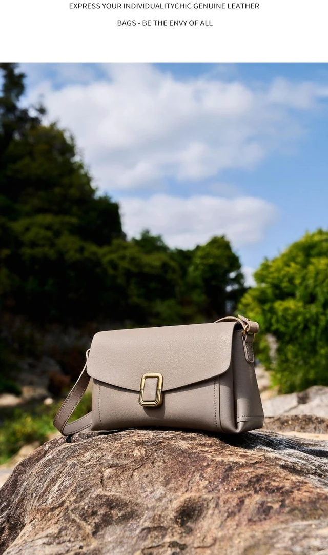 Alt view image 2 of 4 - Genuine Leather Women Tote Bag Grey