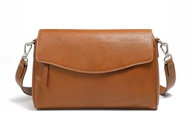 Main image of Genuine Leather Women Shoulder Bag Brown