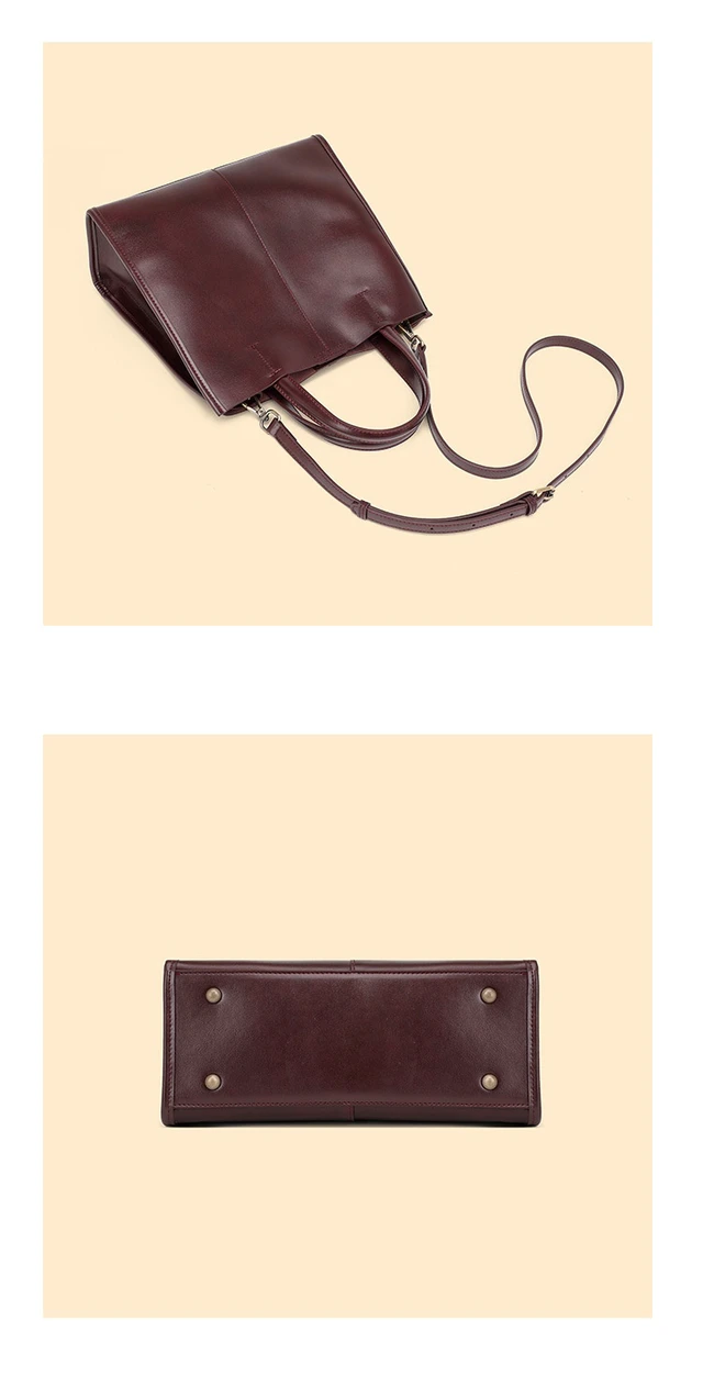 Alt view image 4 of 4 - Women Genuine Leather Handbag Brown