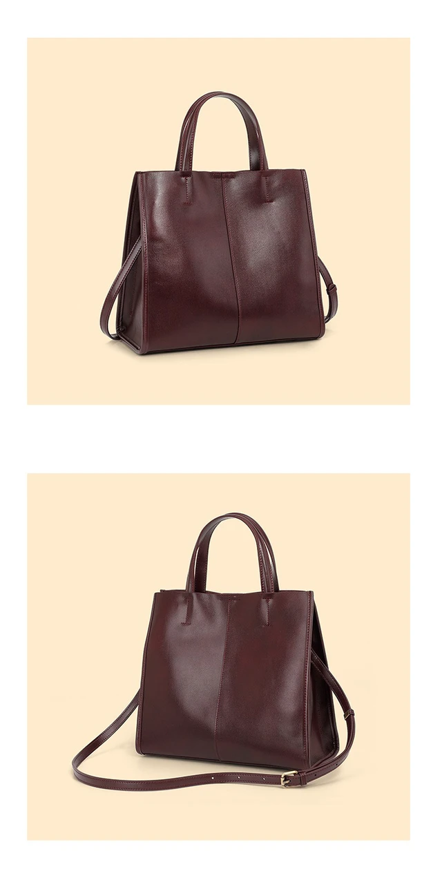 Alt view image 2 of 4 - Women Genuine Leather Handbag Brown