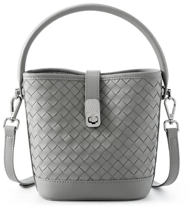 Main image of Women's Genuine Leather Tote Shoulder Handbag Grey