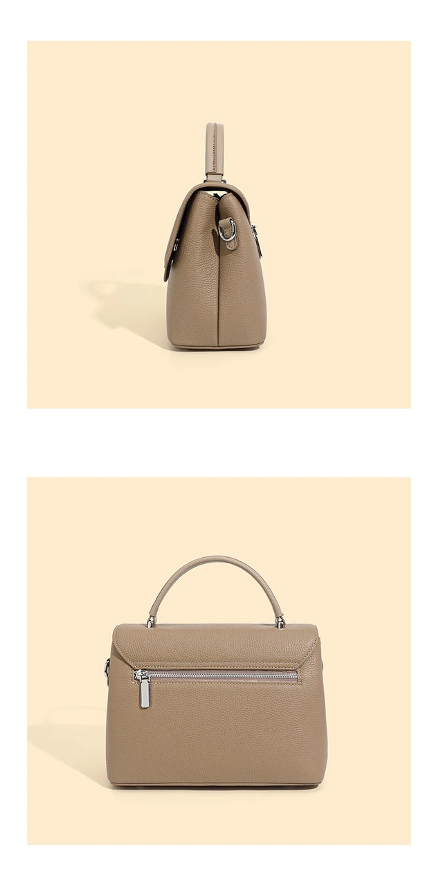 Alt view image 2 of 4 - Genuine Leather Women Shoulder Handbags Beach Bag Grey