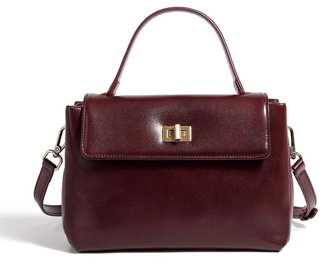 Main image of Genuine Leather Women Handbag and Shoulder Bag Brown