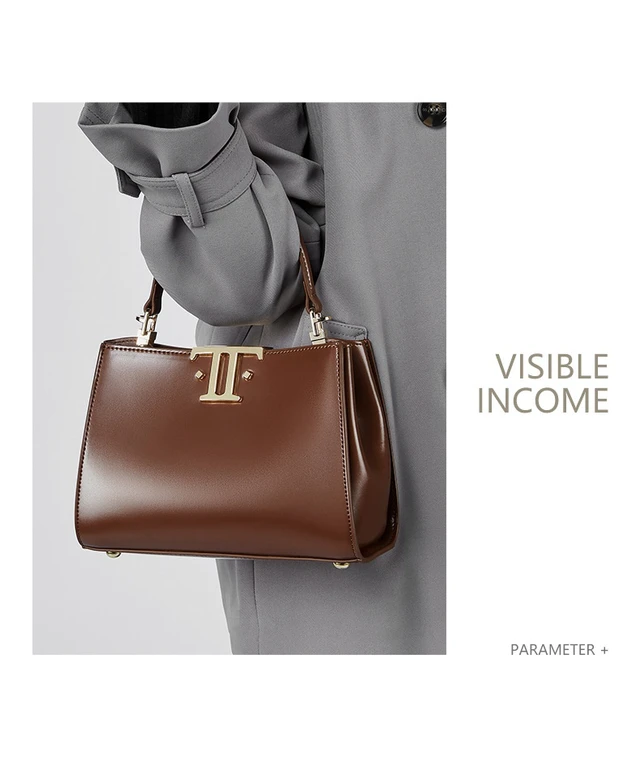 Alt view image 2 of 4 - Genuine Leather Women Shoulder Purses and Handbags Brown