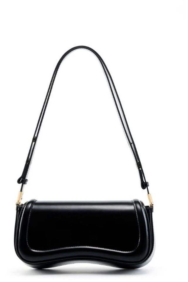 Main image of Genuine Leather Ladies' Crossbody Bag Black