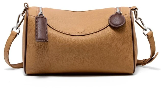 Main image of Genuine Leather Female Cross Bag Women Handbag Brown