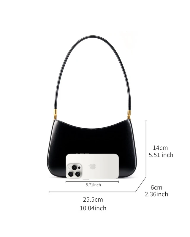Alt view image 4 of 5 - Genuine Leather Women's Tote Bag Black