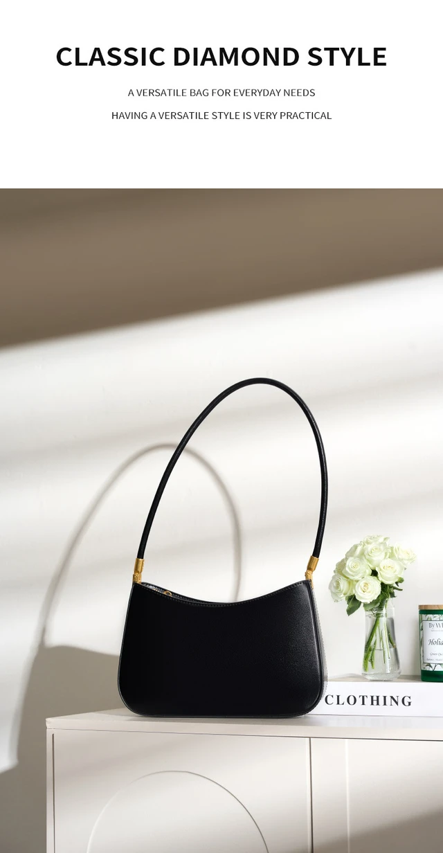 Alt view image 5 of 5 - Genuine Leather Women's Tote Bag Black