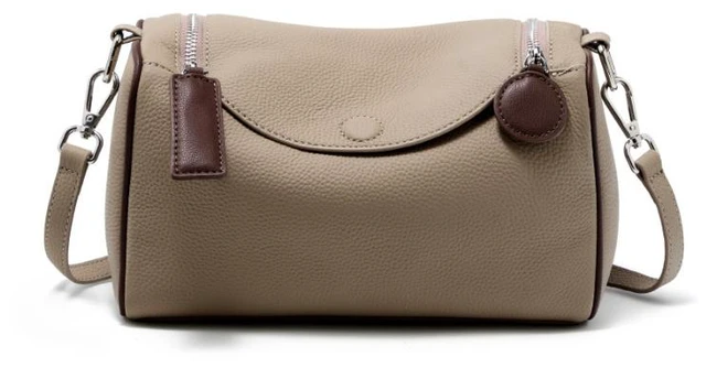 Main image of Genuine Leather Female Cross Bag Women Handbag Grey
