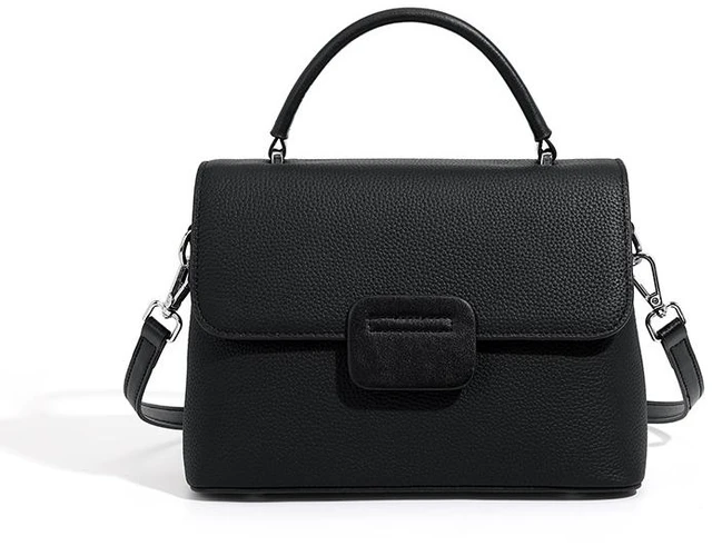 Main image of Genuine Leather Women Shoulder Handbags Beach Bag Black