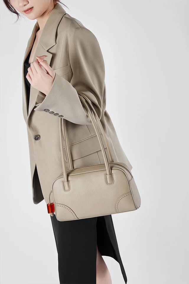 Alt view image 3 of 3 - Genuine Leather Women Shoulder Handbag Ladies Crossbody Purse