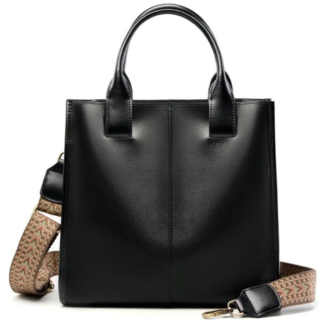 Main image of Women Genuine Leather Top Handle Shoulder Bags Black
