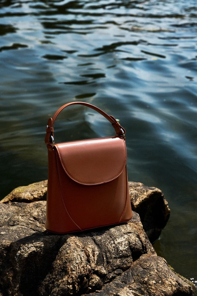 Alt view image 2 of 5 - Genuine Leather Women Crossbody Bag Mini Bag Brown