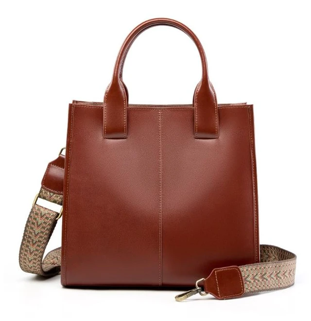 Main image of Women Genuine Leather Top Handle Shoulder Bags Brown