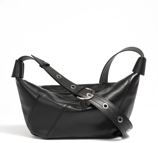 Main image of Ladies' Genuine Leather Shell Bag Black