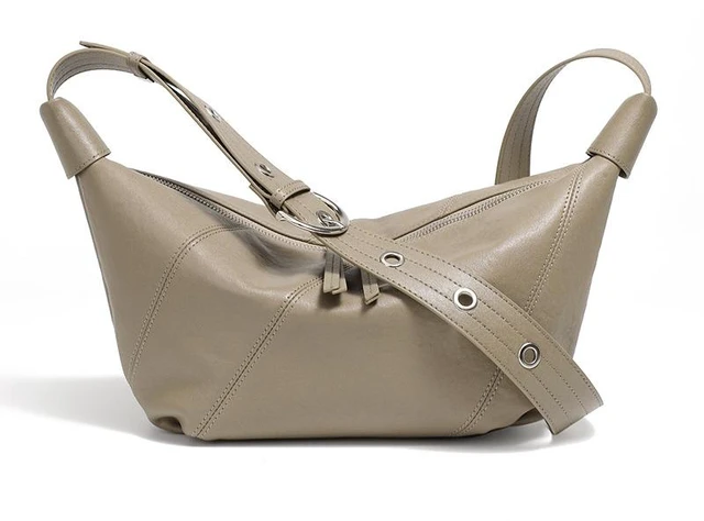 Main image of Ladies' Genuine Leather Shell Bag Grey