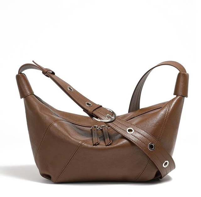 Main image of Ladies' Genuine Leather Shell Bag Brown