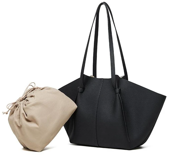 Main image of Genuine Leather Women Crossbody Bags Women's Tote Shoulder Bag Black