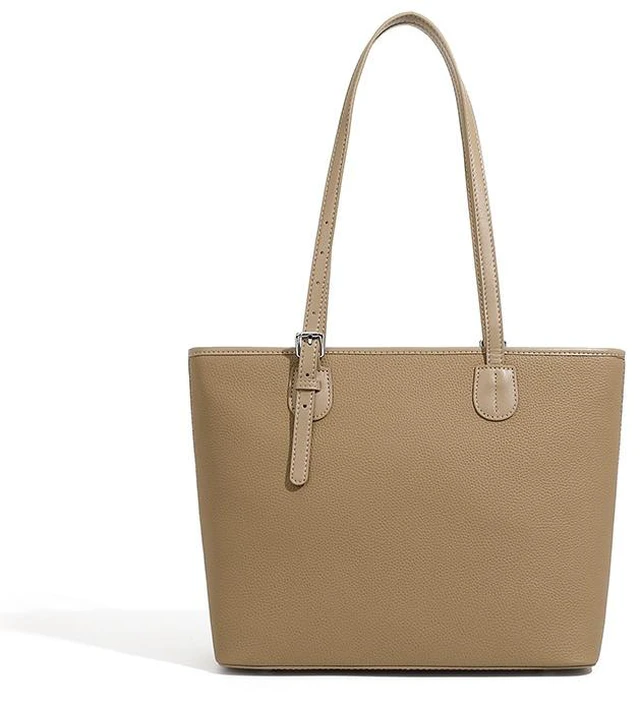 Main image of Genuine Leather Women Shoulder Bag Grey