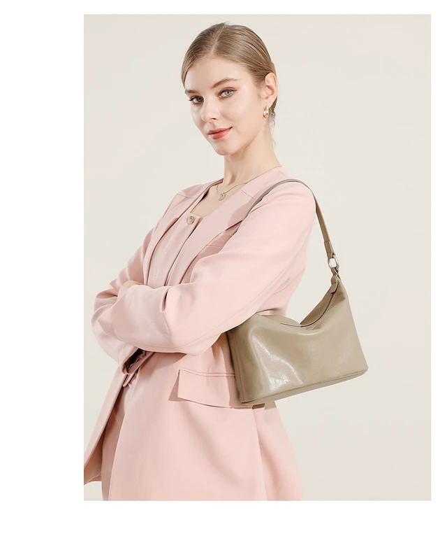 Alt view image 2 of 5 - Genuine Leather Women Western Shoulder Handbag Grey