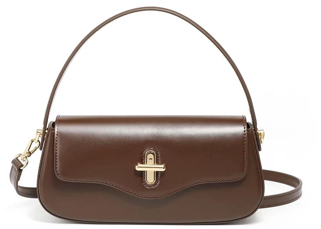 Main image of Genuine Leather Women Top Handle Shoulder Purses and Handbags Brown