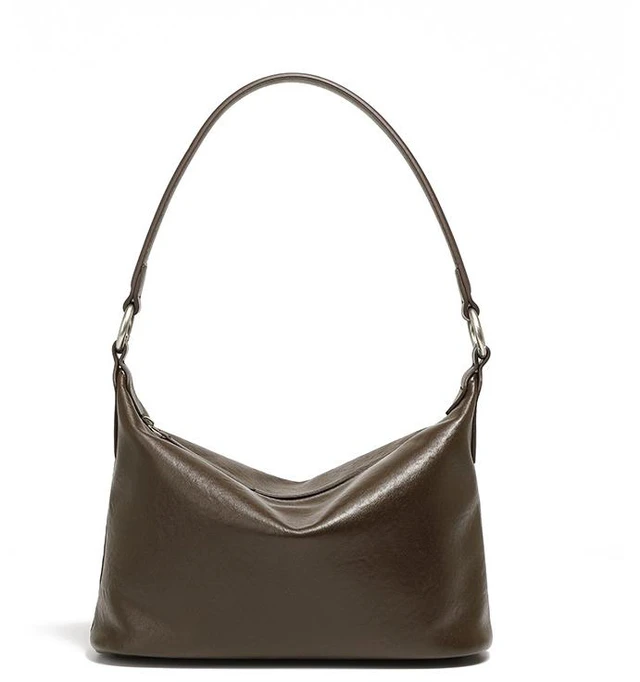 Main image of Genuine Leather Women Western Shoulder Handbag Brown